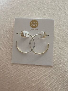 gorjana Hammered Gold Delicate Hoop Earrings